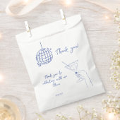 ディスコボールレトロバースデーカクテルありがとうございました フェイバーバッグ (クリップ留めされた状態)