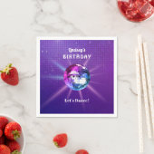 ディスコボールレトロ誕生日 スタンダードカクテルナプキン (インサイチュ)