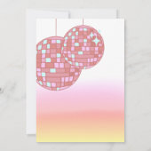 ディスコボールローラースケートで滑る誕生日パーティー招待 招待状 (裏面)