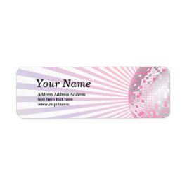 ディスコボール差出人住所シール ラベル