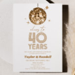 ディスコボール応援40周年結婚までの期間 招待状<br><div class="desc">40年40周年を迎える金ゴールドディスコ応援結婚パーティの招待状!</div>