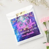 ディスコボール明るいネオンピンク白熱［赤熱］光を放つありがとう フェイバーバッグ (封をした状態)