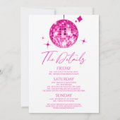 ディスコボール最後のディスコバチェロレッテ週末パーティー 招待状 (裏面)