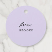 ディスコボール水の色のギフパーソナライズされたト フェイバータグ (裏面)