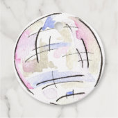 ディスコボール水の色のギフパーソナライズされたト フェイバータグ (正面)