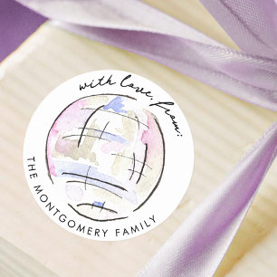 ディスコボール水の色パーソナライズされた ラウンドシール