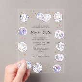 ディスコボール水彩誕生日パーティー アクリル招待状 (インサイチュ (ポータブル))