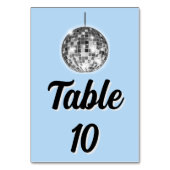 ディスコボール結婚ウェルカムテーブル番号カード テーブルナンバー (裏面)