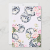 ディスコボール結婚式招待状フローララベンダー 招待状 (裏面)