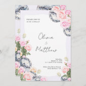 ディスコボール結婚式招待状フローララベンダー 招待状 (正面/裏面)