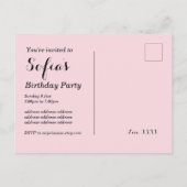 ディスコボール誕生日はがき招待状 インビテーションポストカード (裏面)
