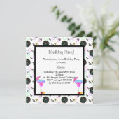 ディスコボール誕生日パーティーの招待状 招待状 (スタンド正面)