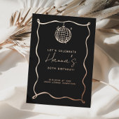 ディスコボール誕生日フォイル招待状 箔招待状