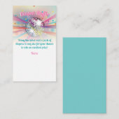 ディスコボール赤ちゃんシャワーおむつラッフルゲーム エンクロージャーカード (正面/裏面)