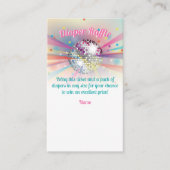 ディスコボール赤ちゃんシャワーおむつラッフルゲーム エンクロージャーカード (正面)