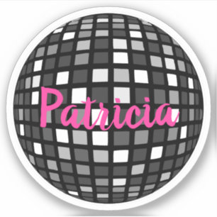 ディスコボール踊りダンクールスパーティー名前をカスタムする シール