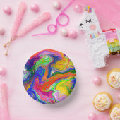 ディスコボール電気マーブルフルードアート ペーパーボウル (パーティー)