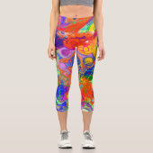 ディスコボール電気流体芸術 カプリレギンス (正面)