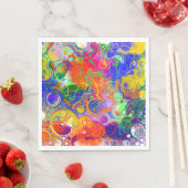 ディスコボール電気流体芸術 スタンダードランチョンナプキン (インサイチュ)