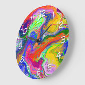 ディスコボール電気流体芸術 ラージ壁時計 (傾斜)