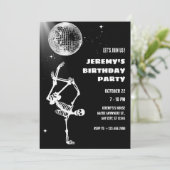 ディスコボール骸骨ダンスパーティへの招待 招待状 (スタンド正面)