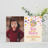 ディスコボール6周年 グルーヴィーな6歳の誕生日パーティー 招待状 (スタンド正面)