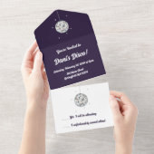 ディスコボール オールインワン招待状 (貼ってはがせる)