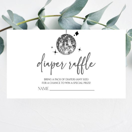ディスコボール「ディスコベビー」ベビーシャワーおむつラッフル エンクロージャーカード