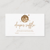 ディスコボール「ディスコベビー」ベビーシャワーおむつラッフル エンクロージャーカード (正面)