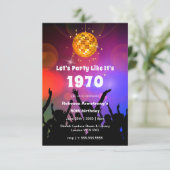 ディスコボール|パーティーをそのまま|誕生日 招待状 (スタンド正面)