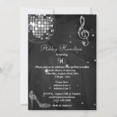 ディスコボール&ヒール黒番50誕生日 招待状 (裏面)