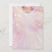 ディスコボール ピンク ティール レトロ ダンス 21歳の誕生日 招待状 (裏面)