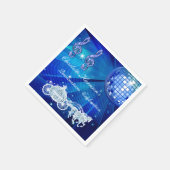 ディスコボール、プリンセスコーチ&ウズキンセアニラ スタンダードカクテルナプキン (角)