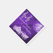 ディスコボール、プリンセスコーチ&ウマ21歳の誕生日 スタンダードカクテルナプキン (角)