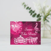 ディスコボール、プリンセスコーチ&馬の日付を保存 案内ポストカード (スタンド正面)