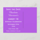 ディスコボール、プリンセスコーチ&馬の日付を保存 案内ポストカード (裏面)