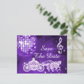 ディスコボール、プリンセスコーチ&馬の日付を保存 案内ポストカード (スタンド正面)