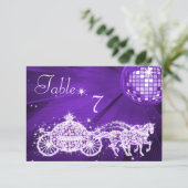 ディスコボール、プリンセス、コーチ＆ホース ダブルサイド 招待状 (スタンド正面)