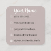 ディスコボール | ボホの花 スクエア名刺 (裏面)