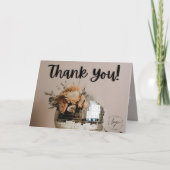 ディスコボール | ボホ花模様 | サンキューカード (正面)