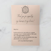 ディスコボール | ボホ花模様 | 美学 サンキューカード (内部)