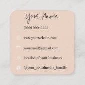 ディスコボール | ボホ花模様 | 美学 スクエア名刺 (裏面)