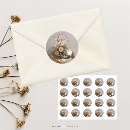 ディスコボール | ボホ花模様 | 美学 ラウンドシール