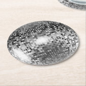 ディスコボール ラウンドペーパーコースター (アングル)