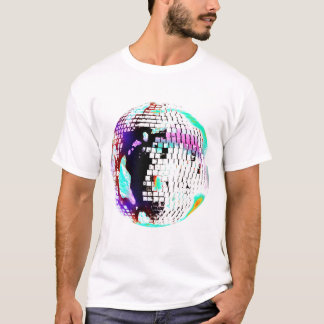 ディスコボール レトロ ネオン 70年代 80年代 Tシャツ