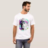 ディスコボール レトロ ネオン 70年代 80年代 Tシャツ (正面フル)