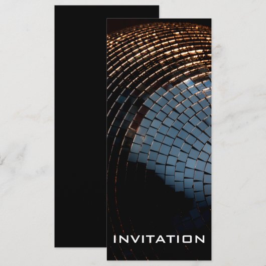 ディスコボール 招待状 (正面/裏面)