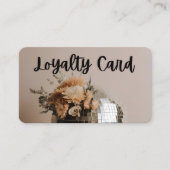 ディスコボール | 花 | 美学 | ロイヤリティカード 名刺 (正面)