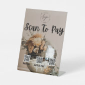 ディスコボール | 花 | QRコード | 支払い記号 台座サイン (正面)