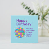 ディスコボール 誕生日 カード (スタンド正面)